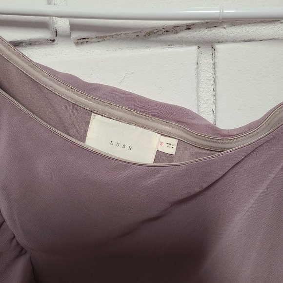 Formal lavender mauve ruffle dress - Picture 6 of 8